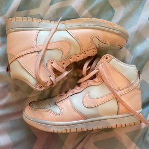 high top pink nike dunks